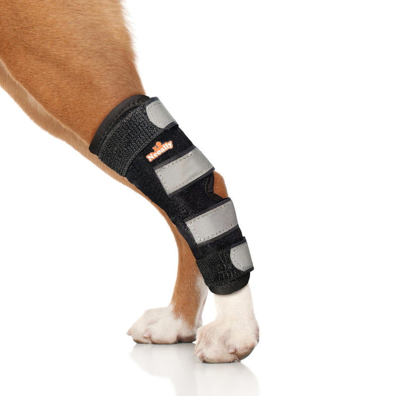 NeoAlly Dog Rear Leg (One Leg) Hock Brace, Canine Leg Wrap for Hind Leg, Ideal Hock & Ankle Support and Protection for Sprain Recovery, Achilles Tendon Injury (Extra Large (Left Leg)) Left Leg X-Small