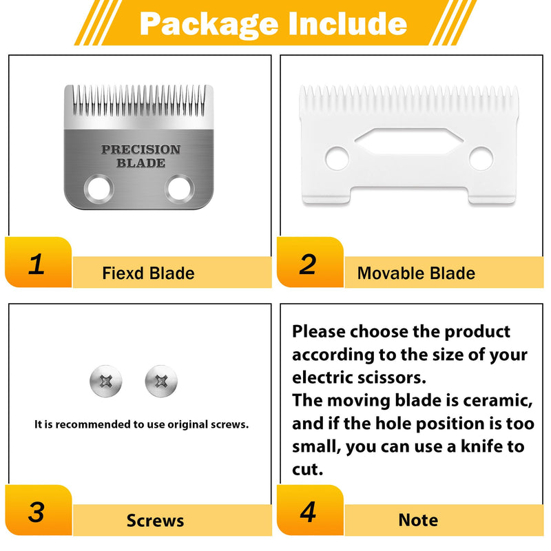 Precision Blade Fit for Wahl Clippers Blades, 2 Holes Adjustable Hair Trimmer Parts Replacement Blades, Pack of 1