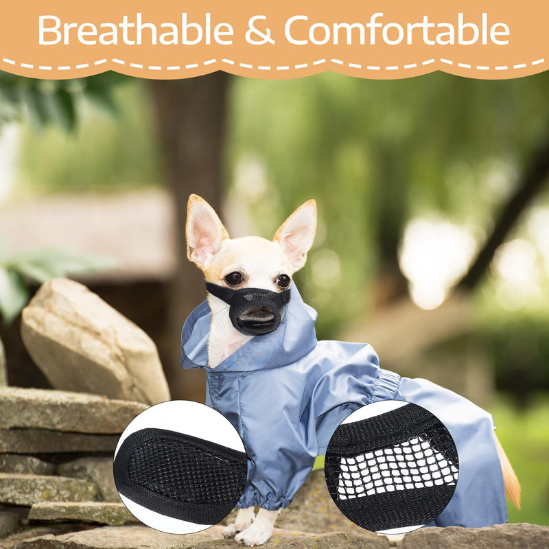 Dog Muzzle Mesh Muzzle Soft Mesh Muzzles Soft Covered Mouth Guard with Adjustable Strap for Small Medium Large Dog Breathable Dogs Mouth Guard for Prevent Biting Chewing Grooming Allow Pant Drink - PawsPlanet Australia