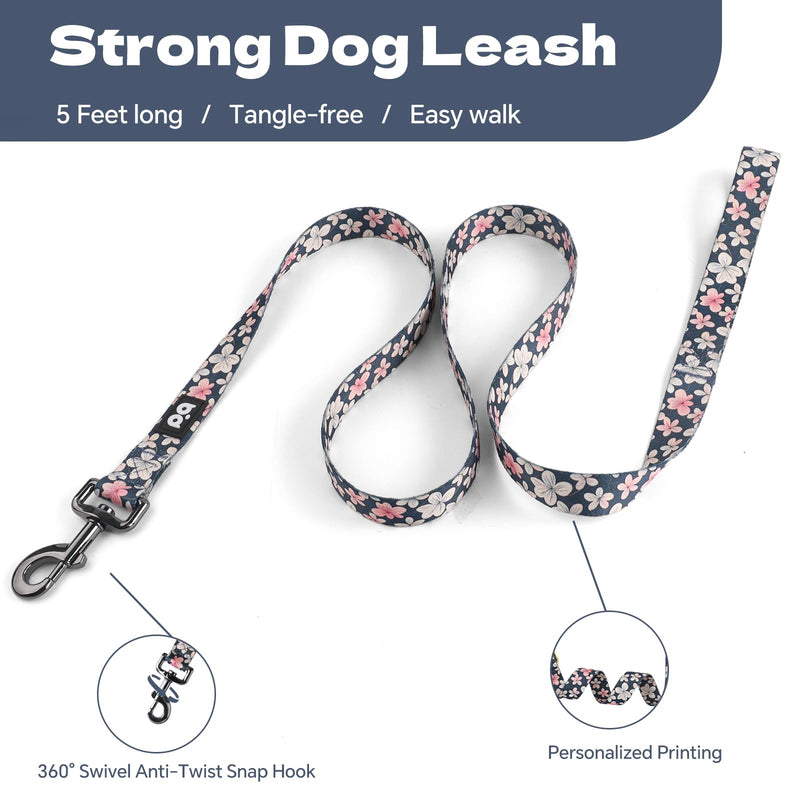 QQPETS Dog Harness Leash Set Adjustable Heavy Duty No Pull Halter Harnesses for Small Medium Large Breed Dogs Back Clip Anti-Twist Perfect for Walking - PawsPlanet Australia