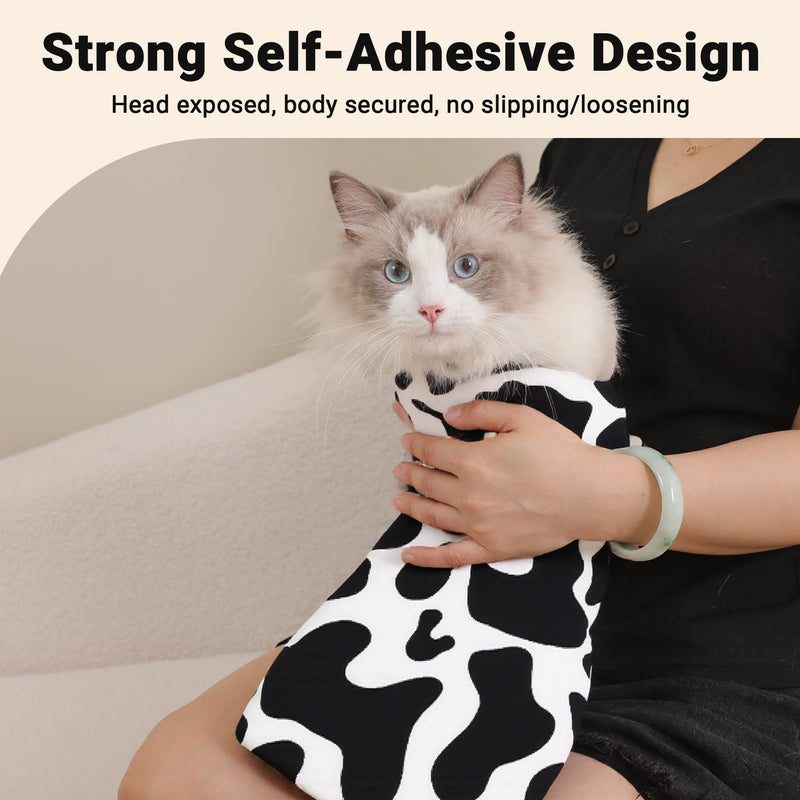 Purrfect Peace Cat Swaddle Wrap – 19.7" Professional Calming Restraint Bag for Grooming, Nail Trimming & Medicine - Adjustable Cat Restraint for Grooming, Nail Clipping & Vet Visits - PawsPlanet Australia