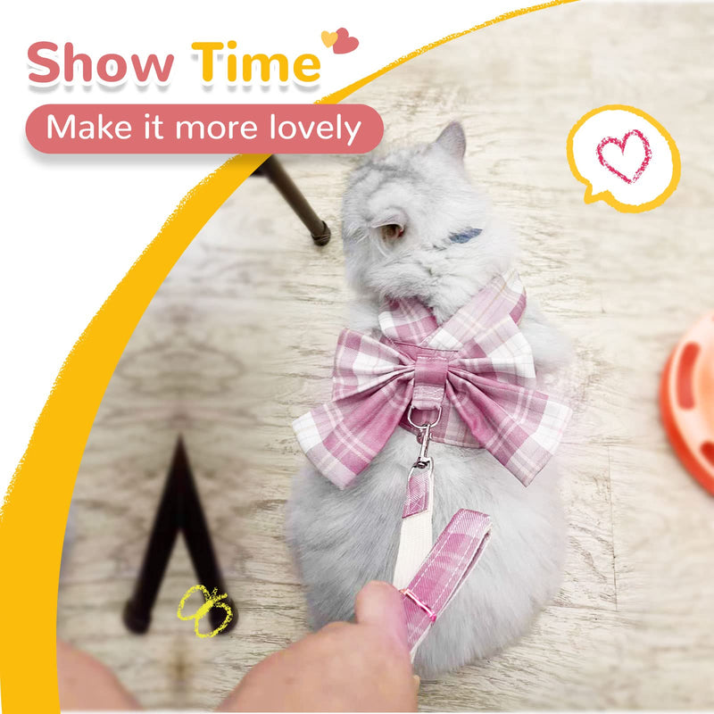 Small Dog Harness with D-Ring, Soft Mesh, Adjustable - Set Includes Puppy Pet Harness and Leash M?Chest between13‘’-14.1‘’) pink - PawsPlanet Australia