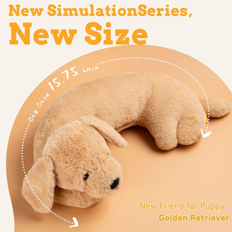 Heartbeat Puppy Toy Heartbeat Stuffed Animal for Dog Anxiety Relief and Calming Aid, Dog Heartbeat Toy for Puppy Sleep Aid Crate Training, Puppy Essential Puppy Needs, Golden Golden Retriever - PawsPlanet Australia