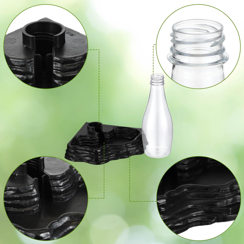 Reptile Water Feeder, 2 Pack, Automatic Water Dispenser, 13.5Oz, for Bearded Dragon, Terrarium, Turtle, Geckos, Frog black, clear - PawsPlanet Australia