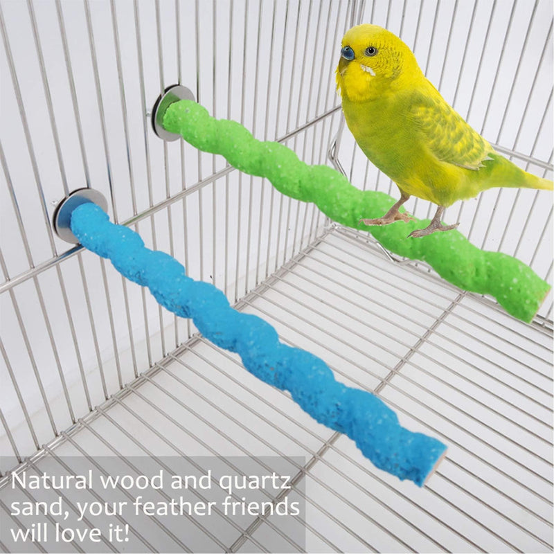 kathson Bird Perch Parrot Stand Cage Accessories Natural Wooden Stick Paw Grinding Rough-surfaced Chew Toy for Cockatiels,Cockatoo,Lorikeet,Conure,Parakeet 10 Pack (Random Color,6.29inch) 10PCS,6.29inch - PawsPlanet Australia