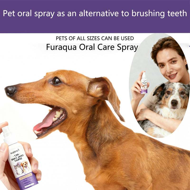 Pet Dental Spray, Dog Dental Care Spray, 1.014 Fl Oz Dog Natural Ingredients Extract, Breath Freshener Freshen Breath and Aid in Daily Oral Hygiene, Suitable for Different Pets - PawsPlanet Australia