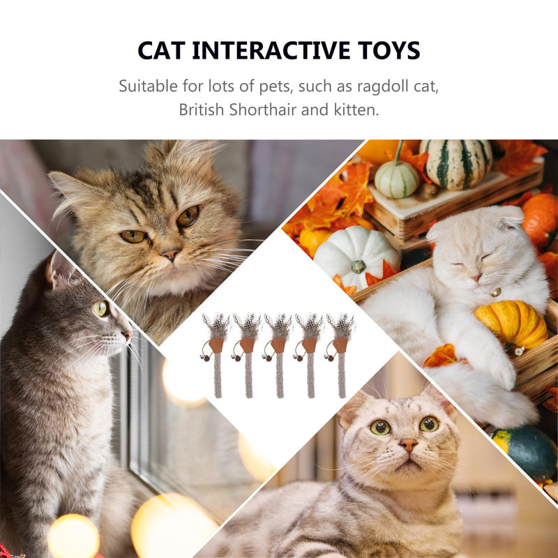 Kichvoe 5 Pieces Natural Matatabi Chews Cat Chew Toys Dental Cleaning Toys Portable Stress Relief for Kittens and Cats At Home On the Go