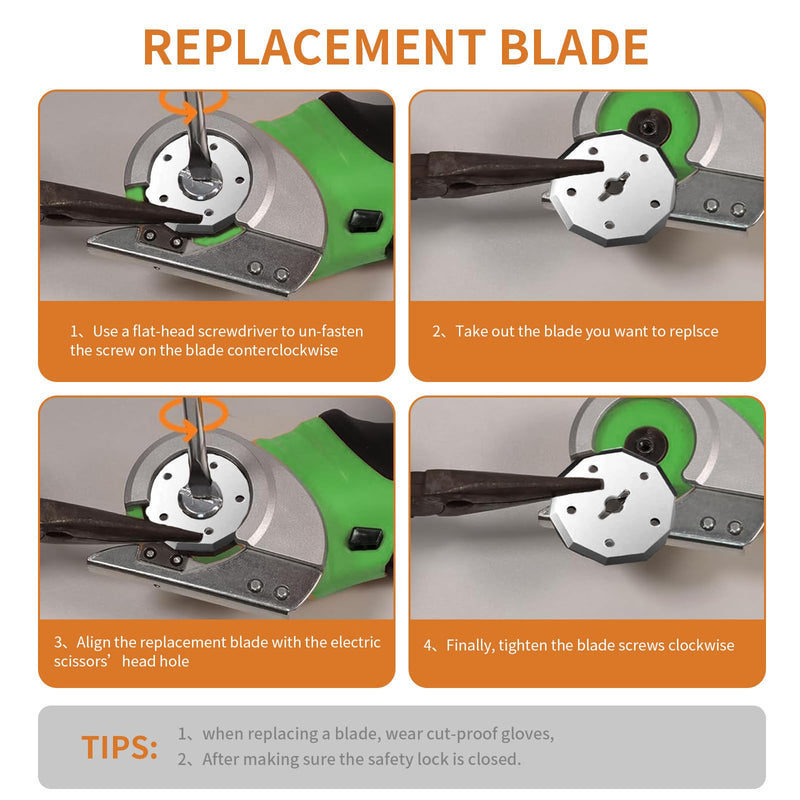 5 PCS Replacement Rotary Blades SK5 for Cardboard Box Cutter Electric Scissors Compatible for WorxZipsnip Expedman, Snapfresh LKCTB NoHitu and More (Silver) Silver - PawsPlanet Australia
