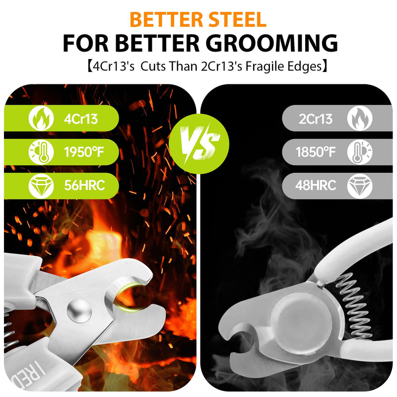 Dog Nail Clippers and Trimmers with Nail File, Ultra-Sharp 4CR13 Stainless Steel Blades Pet Grooming Nail Clippers for Small Medium-Large Breeds - PawsPlanet Australia