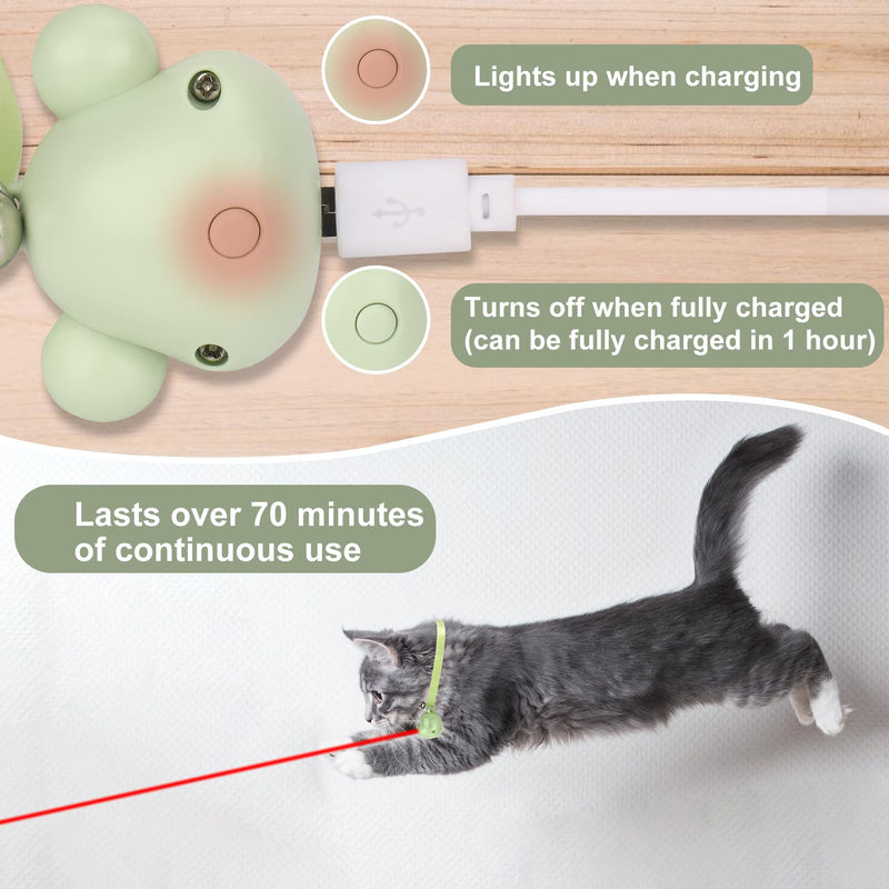 BABORUI Cat Collar Toy with LED Lights, Remote Controller Interactive Cat Toys with Bell, Rechargeable Cat Mouse Toy for Indoor Cats Exercise - PawsPlanet Australia