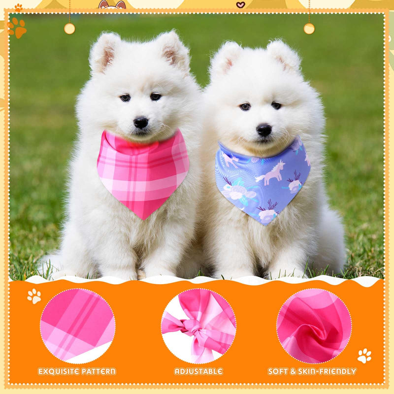 Wesiti 100 Pcs Dog Bandanas Bulk Winter Pet Bandanas Colorful Triangle Scarf Scarf Bib Kerchief Set Adjustable Dog Bibs Washable Birthday Gift for Small Medium Large Dogs Accessories - PawsPlanet Australia