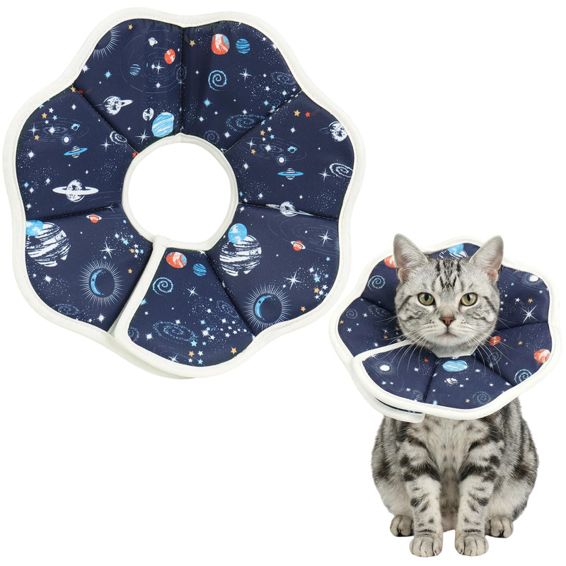 Cat Cone Collar Adjustable, Protective Recovery Collar Soft, Cat Cone Neck Prevent Licking Wound After Surgery, for Cats (M) M