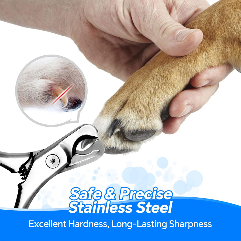 Dog Cat Nail Clippers for Large Dogs Heavy Duty Dog, Professional Stainless Steel Pet Nail Trimmers, Sharp & Safe with Ergonomic Handle, Built-in Nail File - PawsPlanet Australia