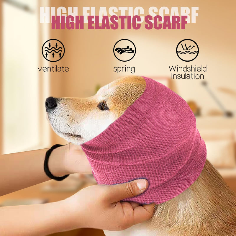 Dog Calming Hoodie Head Cover Sleeves, Dog Ear Covers for Noise Protection, No Flap Ear Wrap for Dog Anxiety Relief and Calming, Dog Ear Muffs for Dogs Pet Neck and Ear Warmer (Small, Pink) Small - PawsPlanet Australia