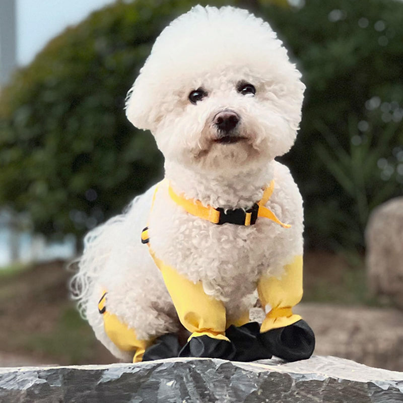 Suspender Boots for Dogs, Dog Paws Boot Leggings Water Proof Dog Boots Anti Slip Dog Shoes, Dog Paws Protector Dirty Proof Dog Booties for Winter Day Outdoor Walking (S) S - PawsPlanet Australia