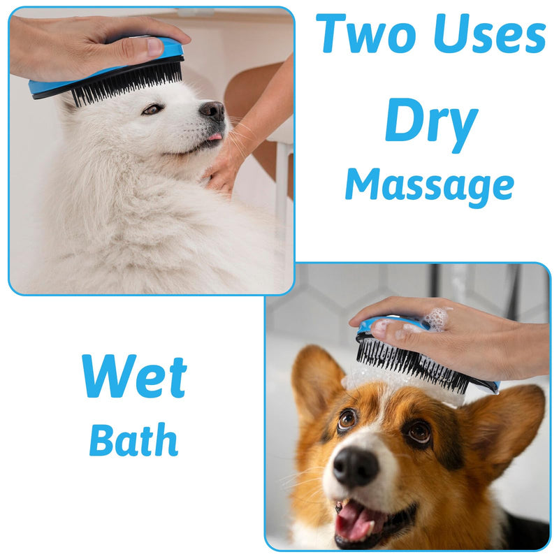 Small Dog Brush, Puppy Brush Grooming Tool, Gentle Cleaning Slicker Hair Brushes Remover for Teddy Yorkies Maltese Shih Tzu Chihuahua Cats Rabbits (Blue)