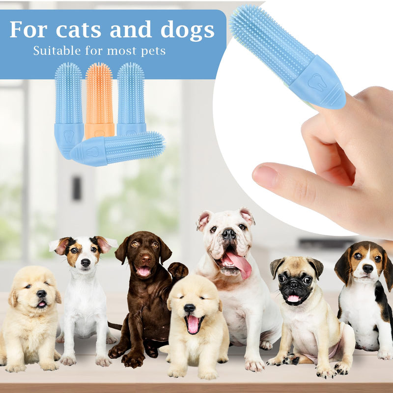 6 Pack Dog Toothbrush Cat Dogs Cleaning Finger Toothbrush Silicone Pet Teeth Brush Soft Dog Tooth Brush Kit for Large Medium Dogs Dental Care Clean Accessories - PawsPlanet Australia