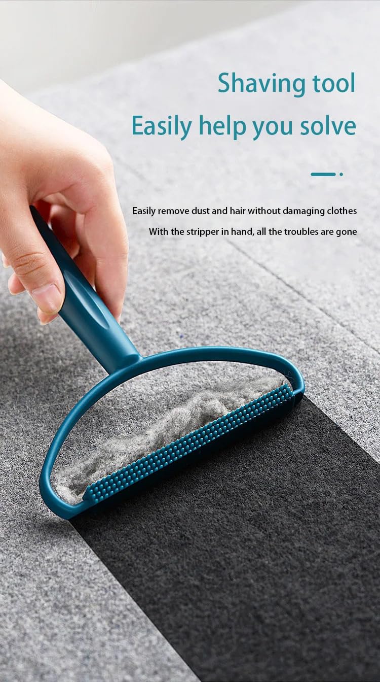 Pet Hair Removal Tool, 2-Sided with Shave and Smooth Surfaces, Large Size, Pet Cleaning Brush for Furniture (Rock Blue) Rock Blue - PawsPlanet Australia