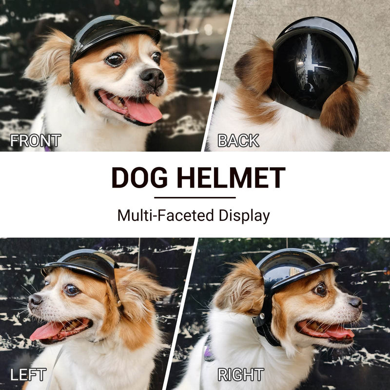 LESYPET Dog Helmet for Small Dog, Dog Helmet with Ear Holes and Adjustable Strap Safety Helmets for Dogs for Outdoor Driving Riding, Small