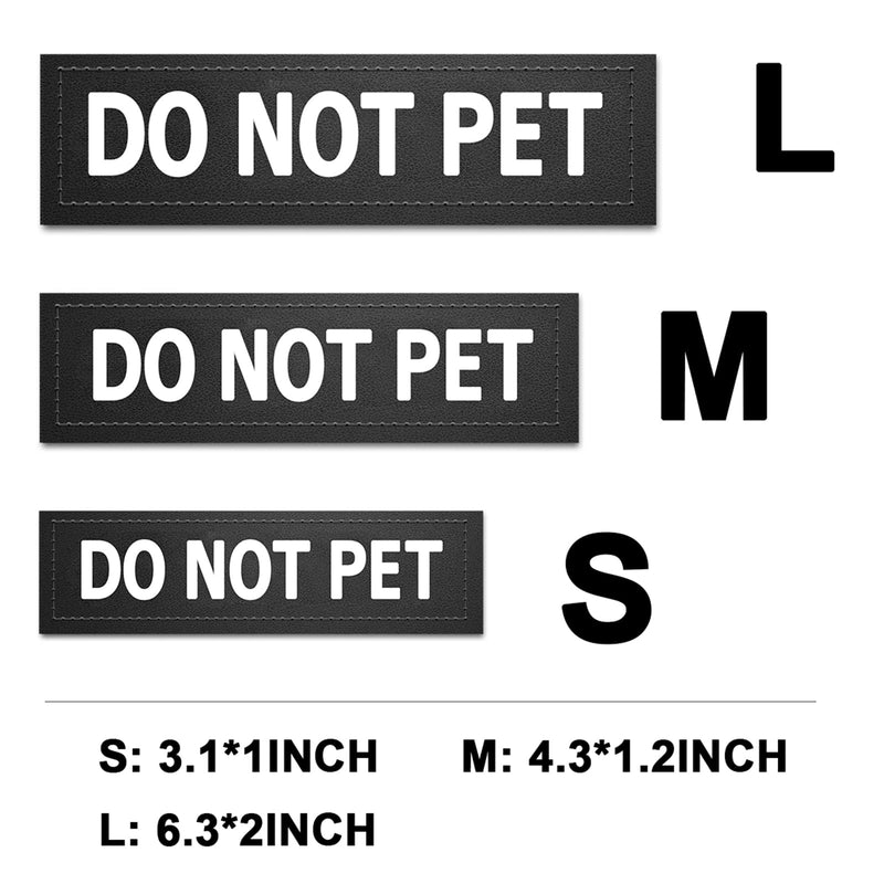Dog Vest Patches for Dog Harness, Removable Patches - Service Dog, Emotional Support, in Training, Therapy Dog, DO NOT PET(2 pcs) M - 4.3x1.2inch - PawsPlanet Australia