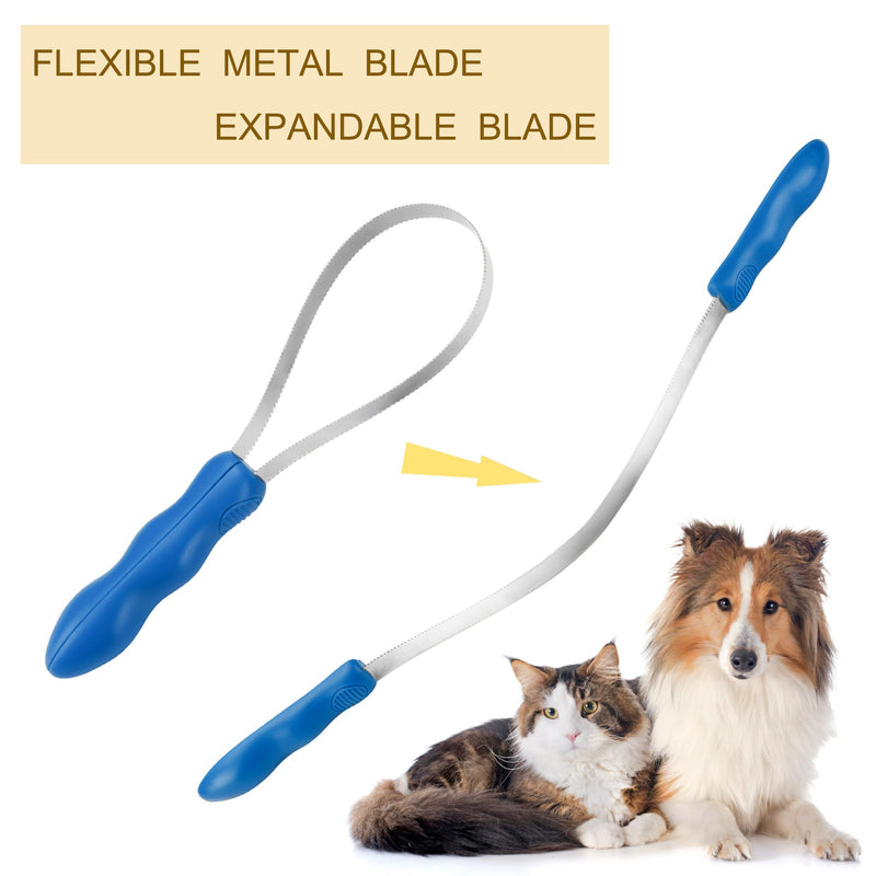 Dual-Sided Shedding Blade Dogs Hair Brush - Stainless Steel Grooming Blade for Horse Shedding Tool - Pets Grooming Tool for Dogs with Short and Long Hair - PawsPlanet Australia