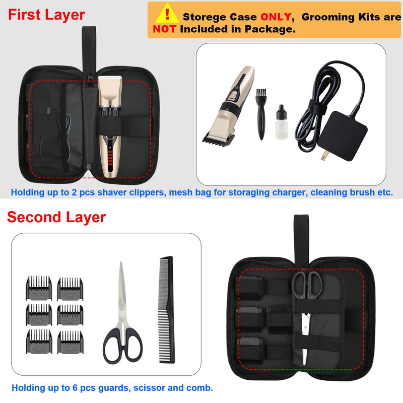 Cosmos Dog Clipper Carrying Case Bag Pet Grooming Kit Storage Bag Pet Shaver Trimmer Organizer Bag Cat Grooming Bag with Handle for Dog Cat Grooming Kit Pet Clipper Shaver (Grooming Kits NOT included) - PawsPlanet Australia