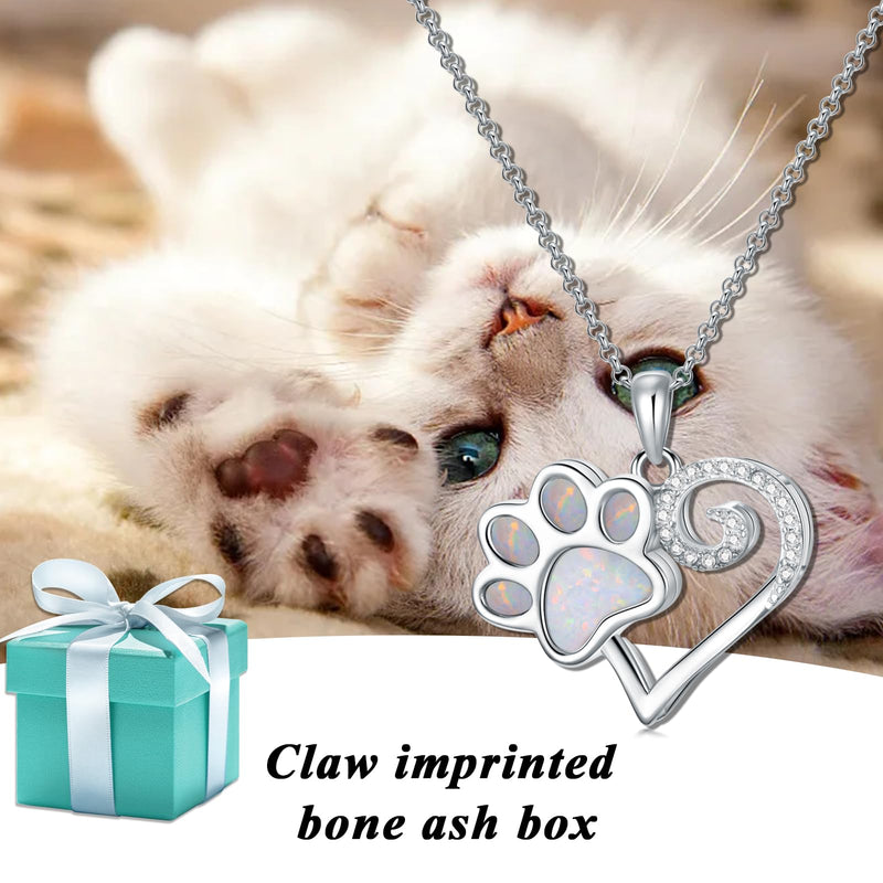 Urn Necklaces for Ashes 925 Sterling Silver Dragonfly/Pet Print Cremation Jewelry Keepsakes Memorial Gifts for Women Paw Print - PawsPlanet Australia