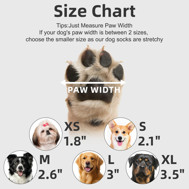 Dog Socks Shoes for Hot Pavement to Prevent Licking Paws, Summer Anti Slip Pet Booties with Grip Traction Control for Hardwood Floors, Grippy Boots & Paw Protectors for Small Medium Large Senior Dogs Black Large (Paw Width: 3") - PawsPlanet Australia
