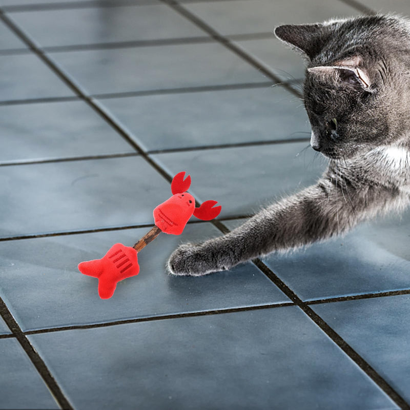 Alipis Kitten Toy Plush with Silver Vines Chew Toy for Cats for Self-Entertainment, Exercise and Dental Cleaning