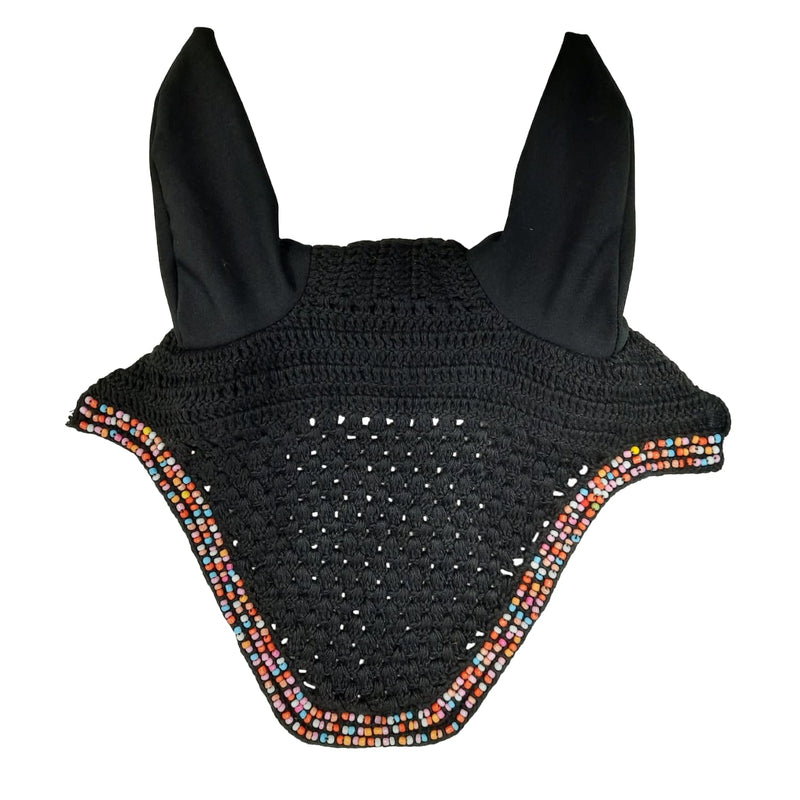 Muliti Color Hand Beaded Bling Crochet Ear Nets