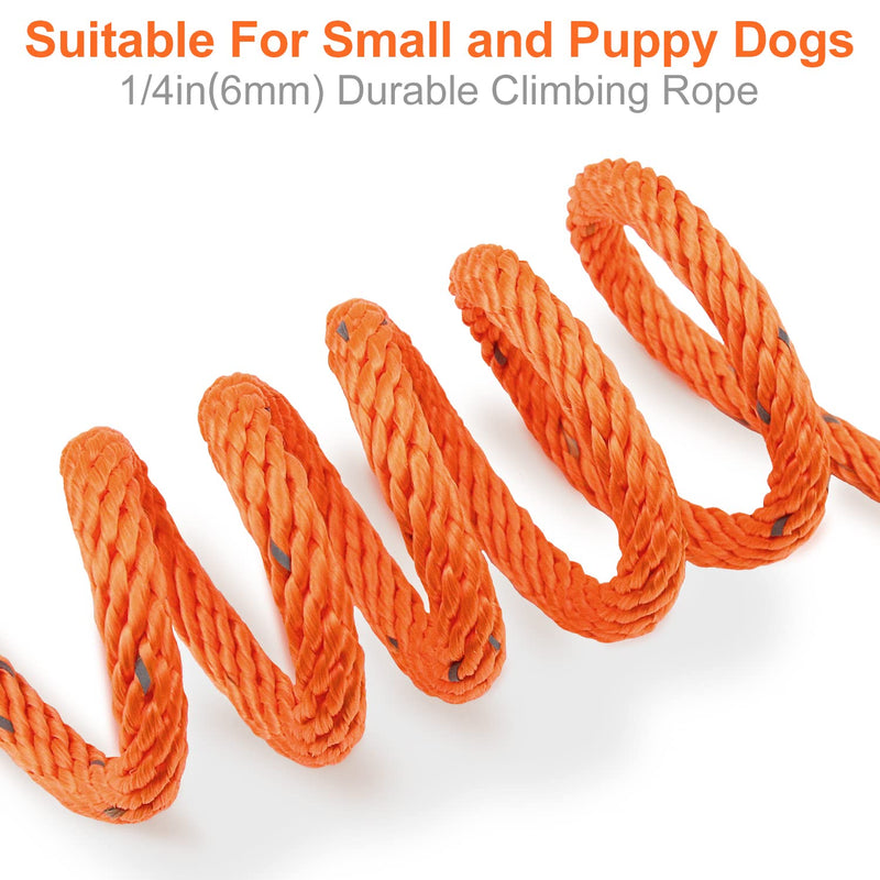 Joytale Long Dog Training Leash, 30FT Tie Out Rope Check Cord with Padded Handle, Reflective Recall Lead for Puppy and Small Dogs, Orange 30 ft(Pack of 1) - PawsPlanet Australia