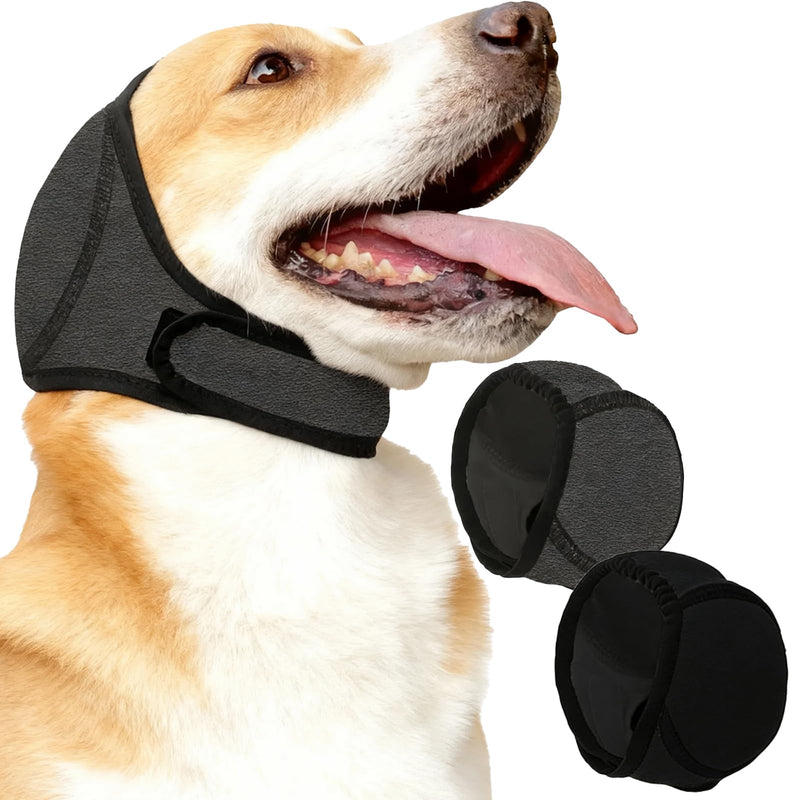 2 Dog Ear Defenders Dog Ear Protectors Comfort Dogs Ears Muffs Happy Hoodie for Dogs Waterproof Adjustable Noise Protection Anxiety Relief for Grooming Bathing Swimming