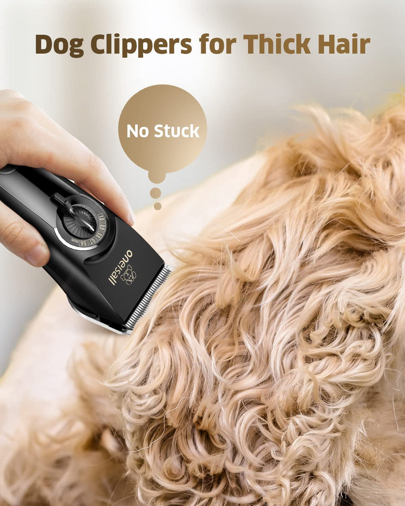 oneisall Dog Clippers for Grooming Doodles Poodles Thick Curly Hair and Replacemenet Blades - PawsPlanet Australia