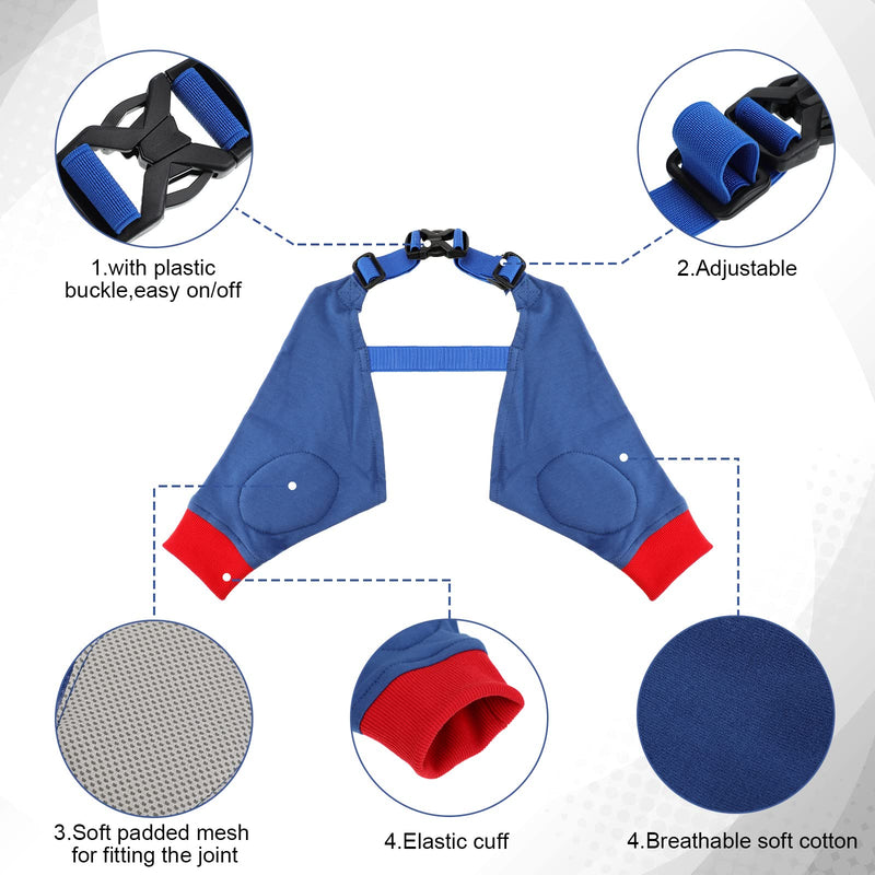 2 Pairs Dog Elbow Protector Dog Front Leg Braces Dog Recovery Sleeve with Elastic Band Soft Padded Adjustable Dog Knee Brace for Small Medium Large Dog, 2 Colors (X-Large) X-Large - PawsPlanet Australia