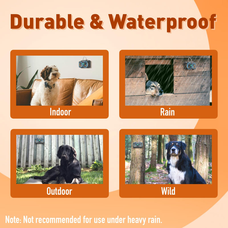 Dog Bark Deterrent Devices - Anti Barking Device for Dogs Indoor & Outdoor Up to 50 Ft, Rechargeable Ultrasonic Dog Barking Silencer with 3 Adjustable Modes Safe for Dogs & People Orange - PawsPlanet Australia