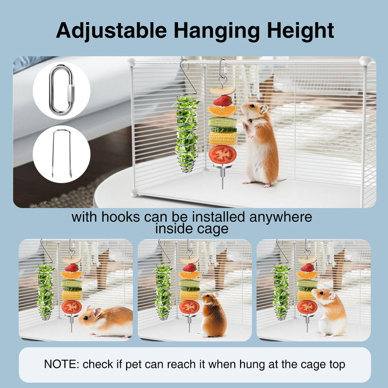 GFZ Rat Foraging Toy - Hanging Chew Slow Feeder Enrichment Interactive toys in hamster cages for Small Pets Like Rabbits, Birds, Guinea Pigs - Easy to Install (2PCS, Small) 2PCS - PawsPlanet Australia