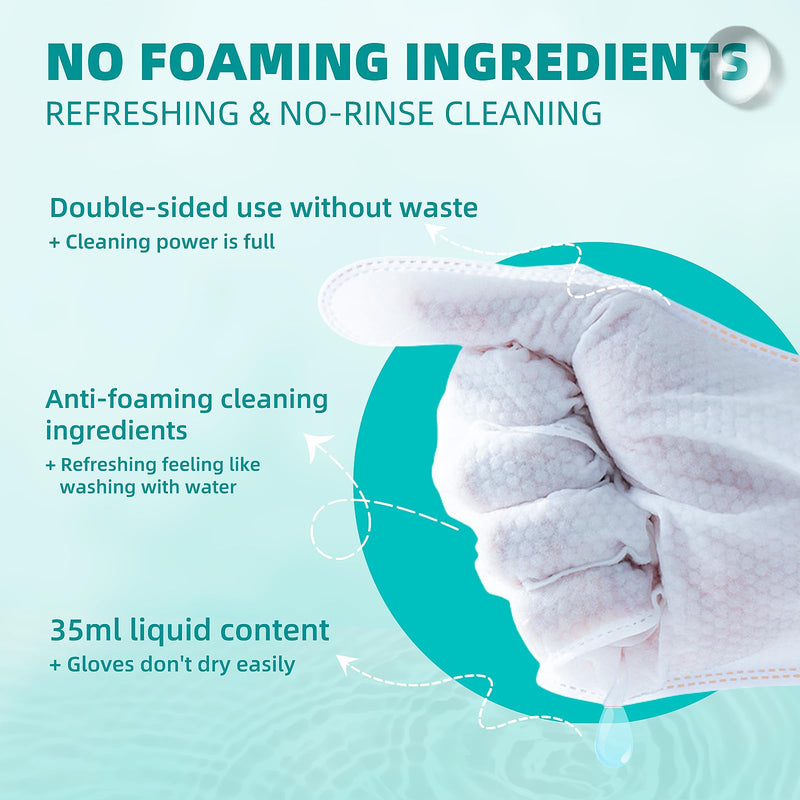[10 Count] No-Rinse Pet Glove Wipes – 5-Finger Design, Coconut Oil & Aloe, Hypoallergenic Grooming Mitts for Dogs & Cats Unscented 10PCS - PawsPlanet Australia