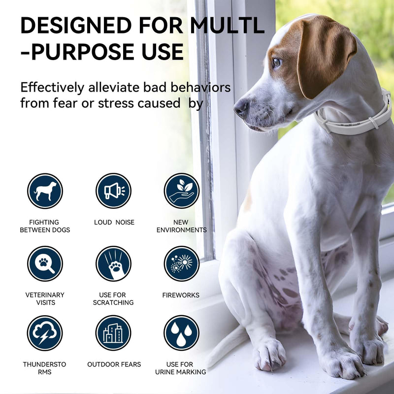 Calming Collar for Dogs 4-Pack that Lasts 60 Days | Pheromone Dog Calming Collar for Anxiety, Stress & Separation | Waterproof Adjustable 25 Inch for Small Medium Large Dogs