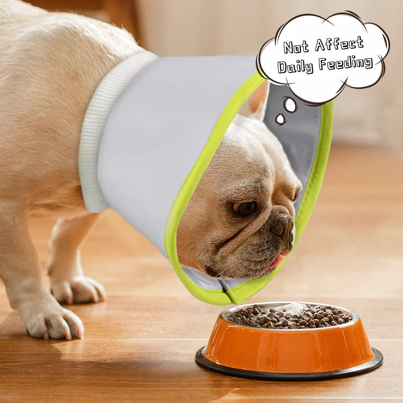 Vehomy Cat Recovery Collar Adjustable Cat Dog Cone Collar Pet Elizabethan Collar Soft Lightweight Dog E Collar for Cat Kitten Puppy to Stop Licking Wounds After Surgery Grey L Large - PawsPlanet Australia