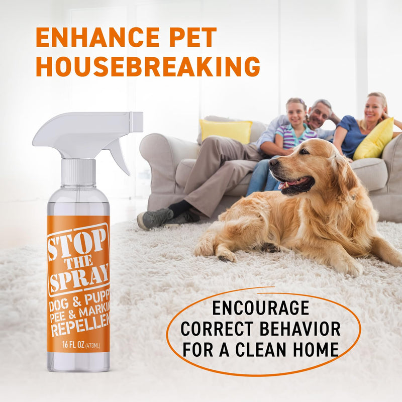 EBPP Stop the Spray - Dog & Puppy Pee Marking Repellent - Pet Training Spray - Puppy Potty Training Spray for Dogs - Dog Pee Stopper - Pee Deterrent for Dogs - No Marking Spray for Dogs Indoor 16oz 16 oz - PawsPlanet Australia