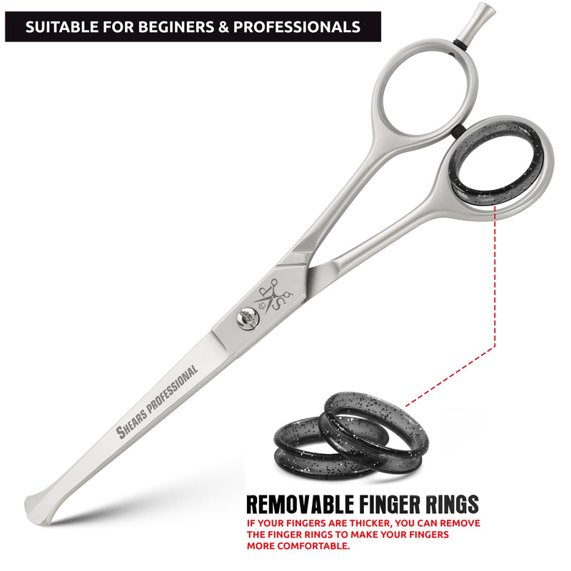 Dog Grooming Scissors, Hair Cutting Scissors, Straight for Pet and Saloon Use (Ball Tip STR 4.5) Grooming Scissor for Dog with Round Tip Ball Tip STR 4.5 - PawsPlanet Australia