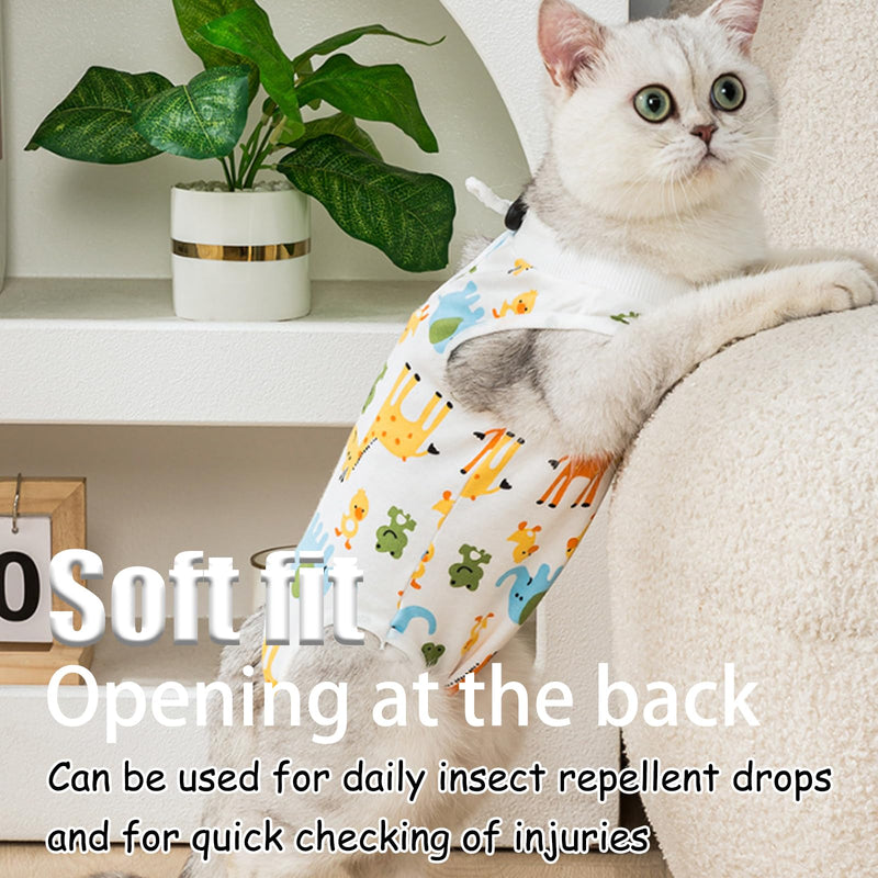 Cat Recovery Suit 2 Pack, Cat Vest after Surgery Female, Post-Surgery Protective Bodysuit for Cats,Recovery Suit Female Abdominal Wounds, Size M (2~4KG Cat)