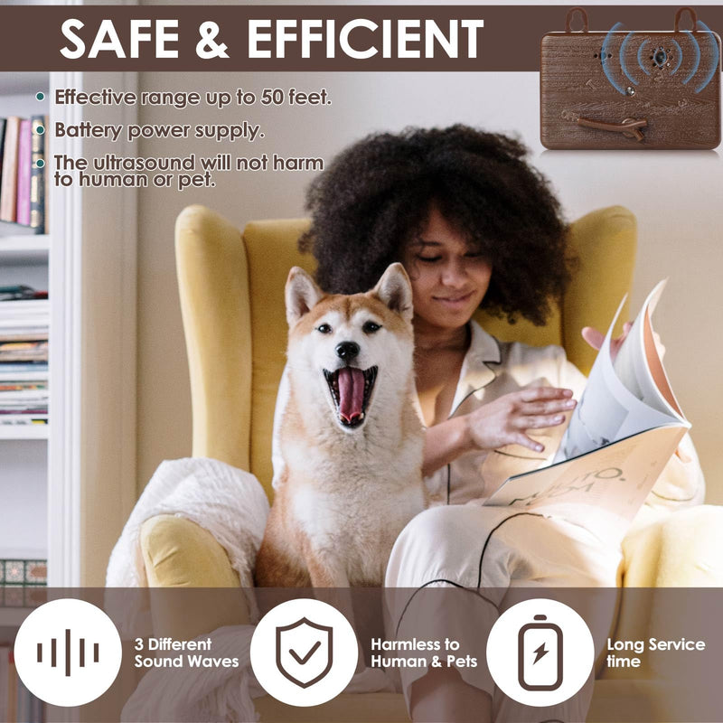 Anti Barking Devices, Auto Barking Control Devices with 3 Modes, Ultrasonic Dog Bark Box Barking Deterrent Devices, 50Ft Effective Stop Barking Dog Devices