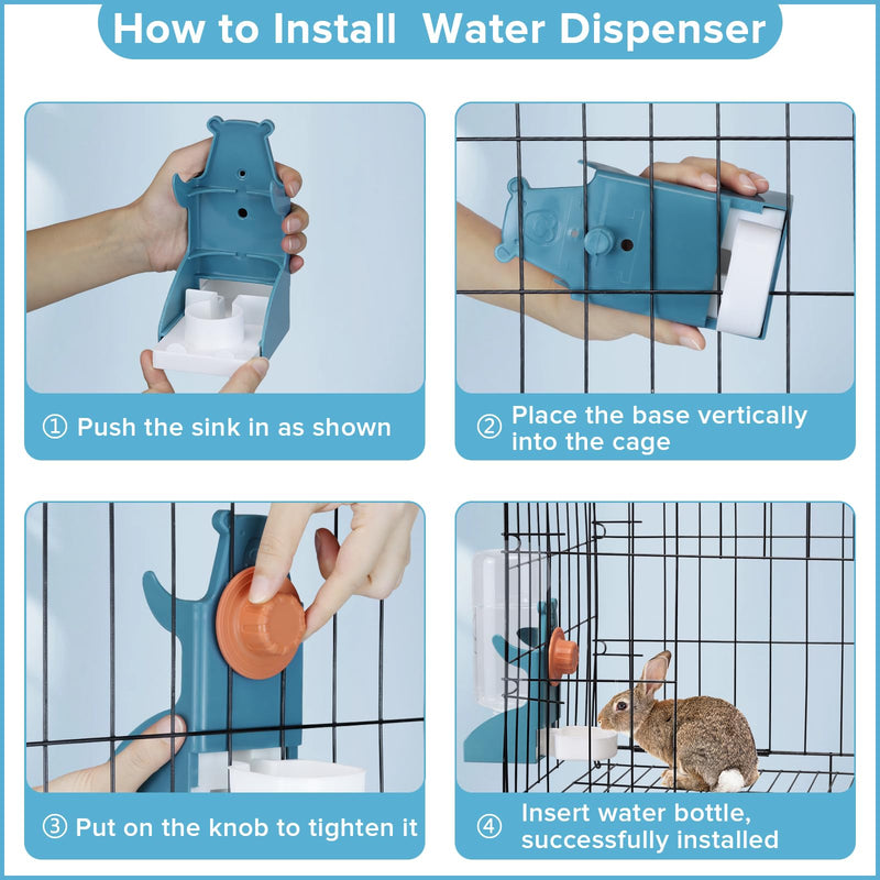 Kenond 17 oz Pet Water Bottle,Guinea Pig No Drip Water Bowl for Cage,Hanging Automatic Gravity Water Dispenser for Small Animals Rabbit Hedgehog Chinchilla Bunny Bird Canary Budgies - PawsPlanet Australia