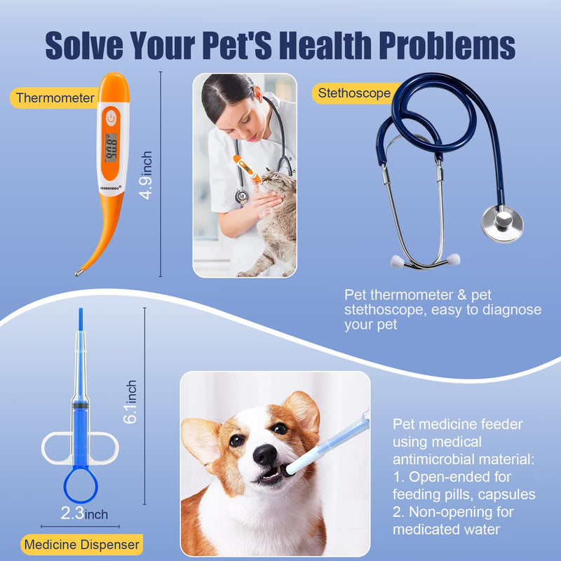 Puppy Kitten Whelping Kit, Whelping Kit with Feeding Nipple Bottle Stethoscope Scissors Cord Clamps Aspirator etc Full kit 23 - PawsPlanet Australia