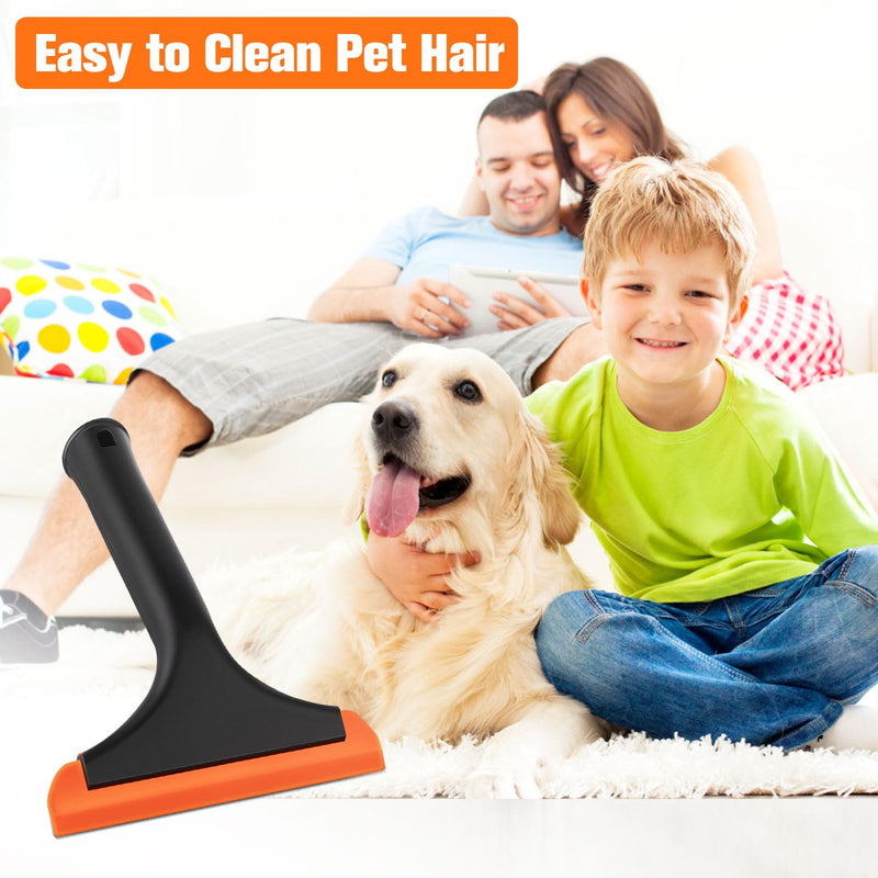 Silicone Pet Hair Removal,Pet Hair Rubber Carpet Rake Cat Dog Hair Remover with 8in Long Handle Pet Hair Remover for Furniture Couch Carpet - PawsPlanet Australia