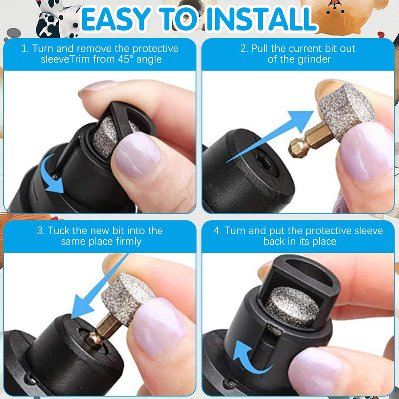 Silent Grind Pro for Dogs, Silent Grind Pro, Silent Grind Pro Dog Nail Trimmer, New Electric Dog Nail Clippers for Dog Nail Grinders Rechargeable, Super Quiet Dog Nail Grinder,Pet Paws Grooming Tool - PawsPlanet Australia