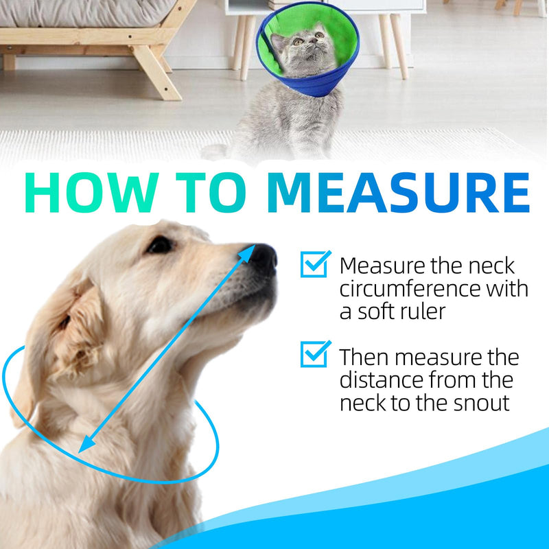 Adjustable dog collar, soft lick protection collar for dogs, breathable neck brace, protective collar for dogs, size S (23-27 cm), postoperative care & wound protection