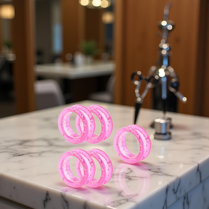 5Pcs Pink Silicone Scissors Finger Rings Grips Grooming Shear Thumb Inserts Finger Protector Ring for Barber Hair Cutting Scissors Pet Shears Hair Cutting Tools - PawsPlanet Australia