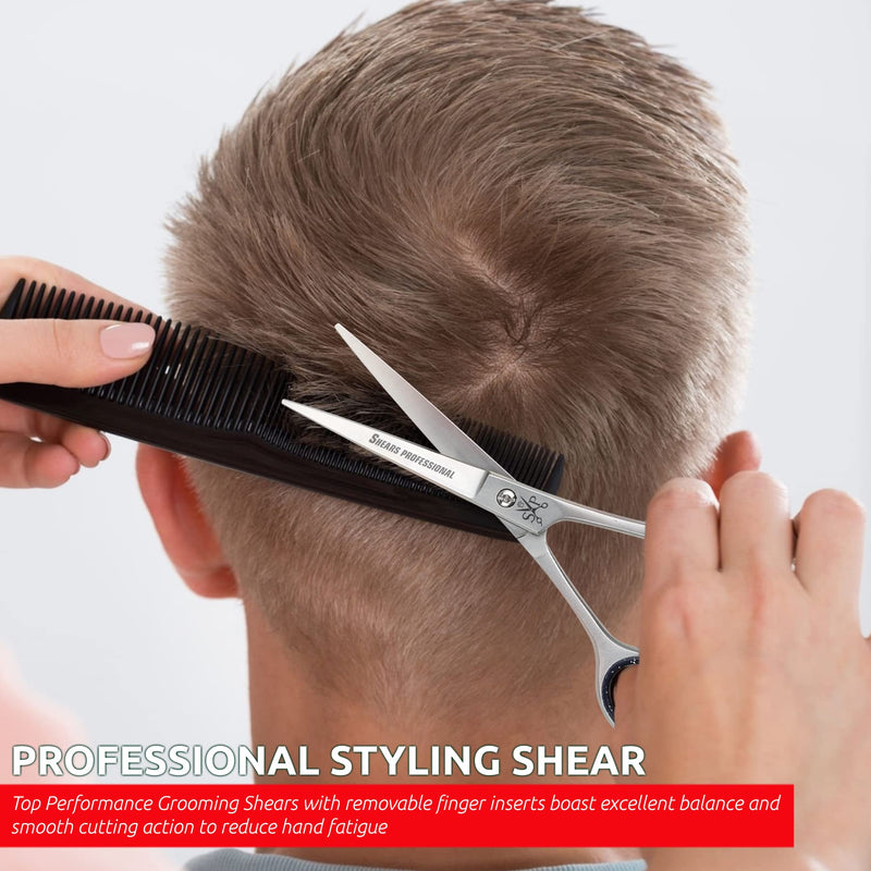 Hair Cutting Scissors, Grooming Scissors 4.5"/5.5"/6.5"/7"/8"/ Hair Cutting Shear Dog/Puppy/Cat Stainless Steel with,Sharp Edge Blades, Dog Grooming Scissors Perfect for Barber & Dog Groomer Grooming STR 5.5 - PawsPlanet Australia